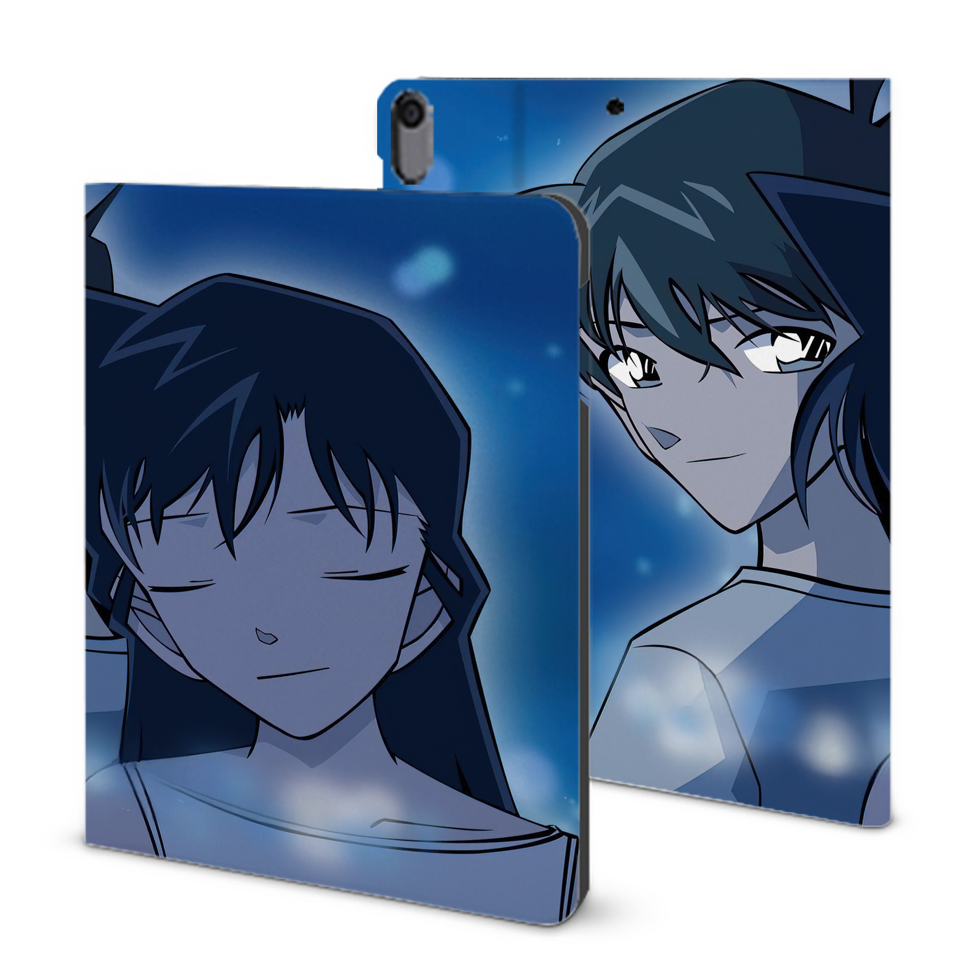 （画像用） 名探偵コナン Detective Conan IPad ケース ブック型 PUレザー TPU 耐衝撃 軽量 薄型 ペン収納なし 全面保護 IPad 各モデル対応